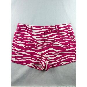 Vineyard Vines Women's Pink Zebra Print Cotton Shorts Size‎ 16